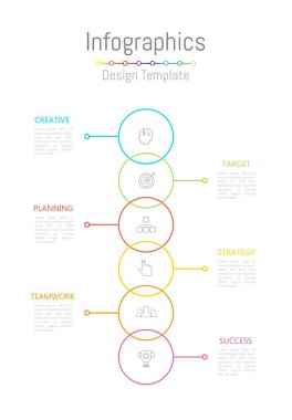 Infographic tasarım öğeleri için iş verilerinizi 6 seçeneği ile.