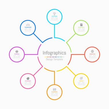 Infographic tasarım öğeleri için iş verilerinizi 8 seçeneği ile.