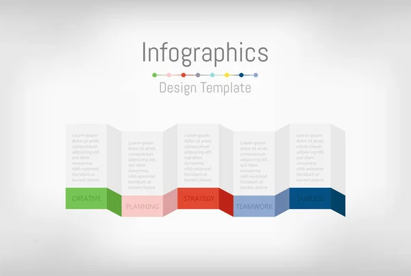 Elementos de diseño infográfico para sus datos empresariales con 5 opciones . — Archivo Imágenes Vectoriales