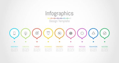 Infographic tasarım öğeleri için iş verilerinizi 9 seçenekleri ile.