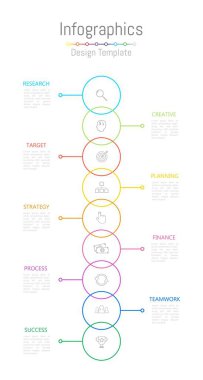 Infographic tasarım öğeleri için iş verilerinizi 9 seçenekleri ile.