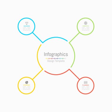 Infographic tasarım öğeleri için iş verilerinizi 4 seçenekleri ile.