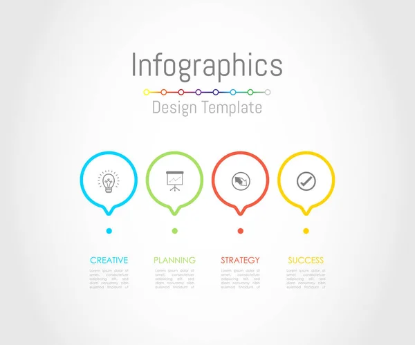 Elementos de diseño infográfico para sus datos empresariales con 4 opciones . — Archivo Imágenes Vectoriales