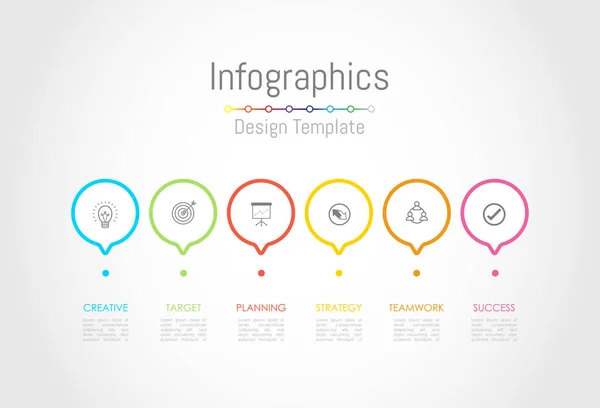 Infographic Design Elements Your Business Data Options Parts Steps Timelines — Stockový vektor
