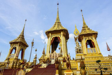 Bangkok, Tayland: 29 Kasım 2017 için Hm Kral Bhumibol Adulyadej Sanum Luang, Kraliyet krematoryum 