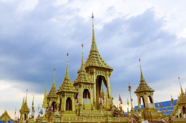 Bangkok, Tayland: 29 Kasım 2017 için Hm Kral Bhumibol Adulyadej Sanum Luang, Kraliyet krematoryum 