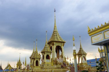 Bangkok, Tayland: 29 Kasım 2017 için Hm Kral Bhumibol Adulyadej Sanum Luang, Kraliyet krematoryum 