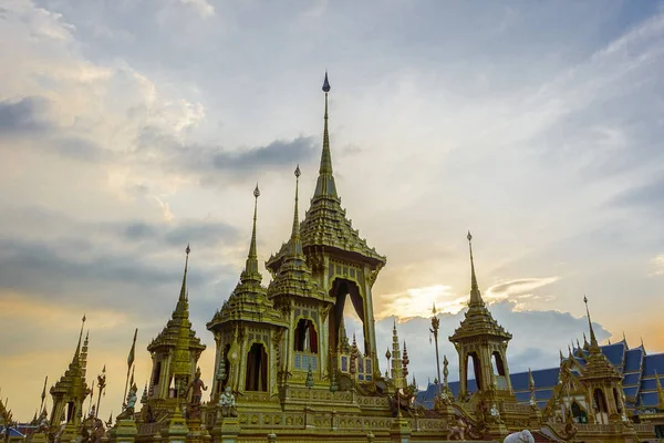 Bangkok, Tayland: 29 Kasım 2017 için Hm Kral Bhumibol Adulyadej Sanum Luang, Kraliyet krematoryum 