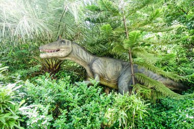 Bangkok, Tayland: 2 Ocak 2018 dinozor rakam dinozor Planet'de Bangkok kalbinde