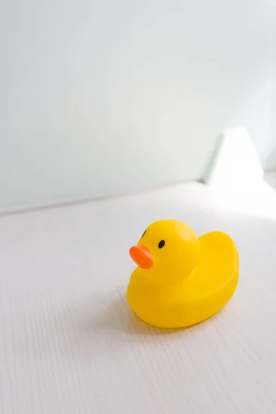 Yellow Rubber Dock Desk — Stock Photo, Image