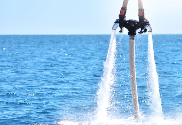 Flyboarding in a sunny summer day — Stock Photo, Image