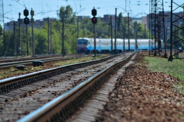 Bir tren demiryolu arka plan 