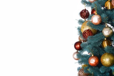 Arka plan beyaz boş boşluk imzanız için Chistmas ağaç