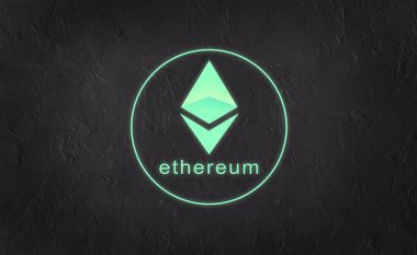 Güzel siyah beton doku ethereum simgesiyle.