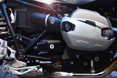 Motosiklet motor motor arka plan. 