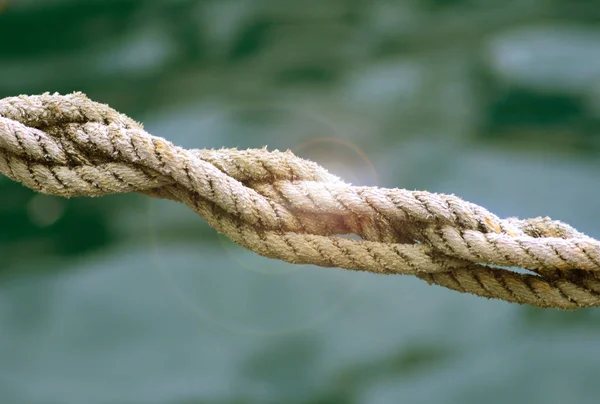 航海海ロープ結び目 通信と関係の概念 — ストック写真