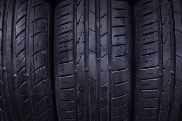 Seasonal Tire Storage Background Tyres Close — Stok fotoğraf