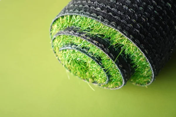 Artificial Grass Roll Green Background — Stock Photo, Image