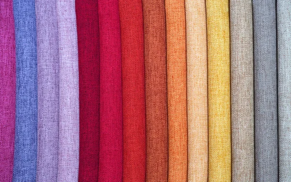Muestras Color Tela Para Cortinas Costura — Foto de Stock