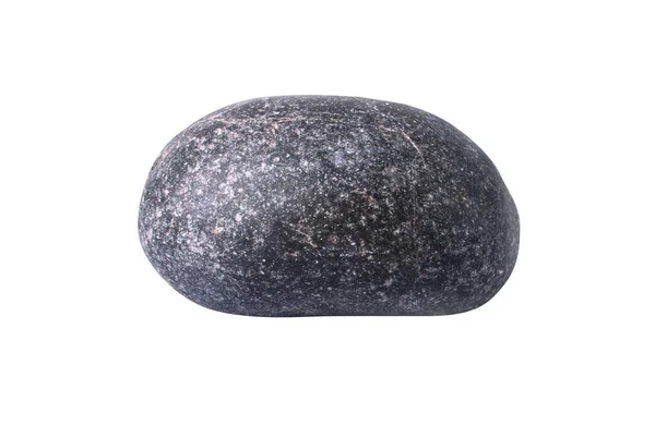 白に孤立した楕円形の小石 — ストック写真
