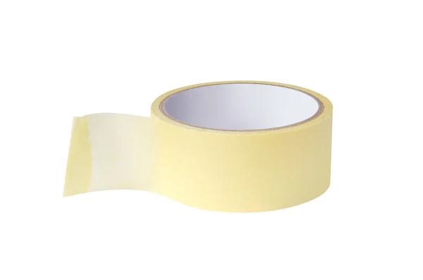 Masking Tape Roll Close Isolated White — Stock Photo, Image