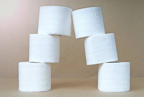 Toilet paper supplies background. — Stock Photo, Image
