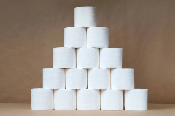 Toilet paper supplies background. — Stock Photo, Image