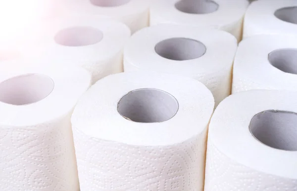 Toilettenpapier liefert Hintergrund. — Stockfoto