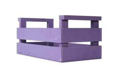 Tahta kutu beyaz üzerine izole