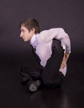 Olağanüstü Erkek jimnastikçi - yoga