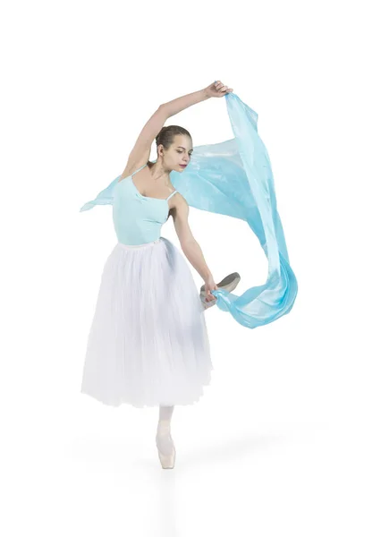 Young,smiling girl dancing the ballet. — Stock Photo, Image