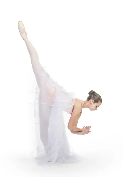 Young, lachende meisje dansen van het ballet. — Stockfoto
