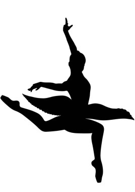 Genç balerin bir tutu.