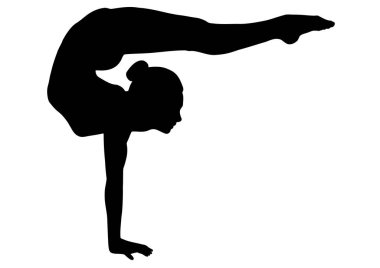 Contortionist,circus artist, performs acrobatic exercises. clipart