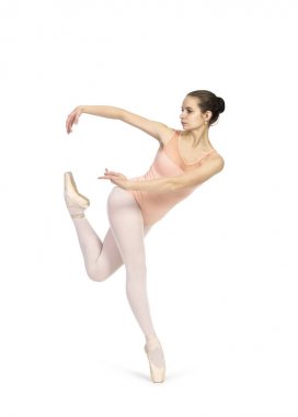 Genç, bale dans gülümseyen kız.