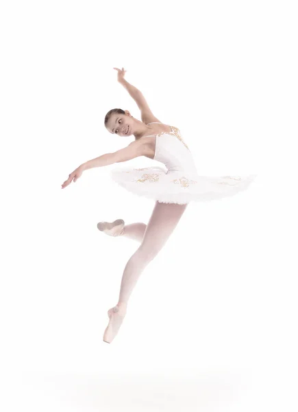 Baletka v bílém tutu. — Stock fotografie