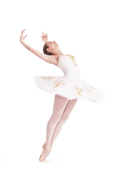 Ballerine en tutu blanc . — Photo