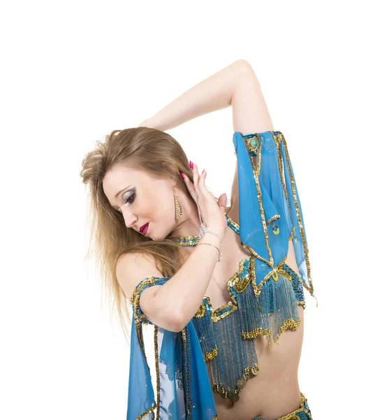 Attractive girl dancing belly dancer. — Stock Photo, Image