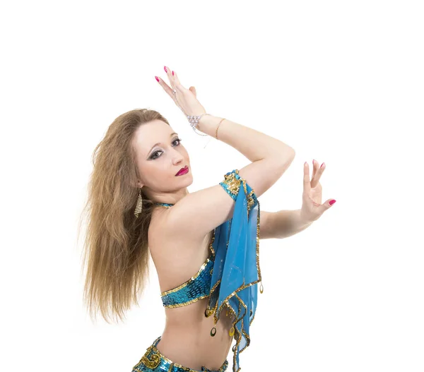 Attractive girl dancing belly dancer. — Stock Photo, Image