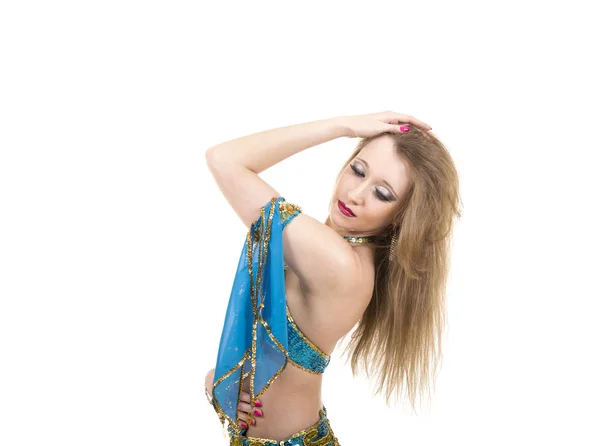 Attractive girl dancing belly dancer. — Stock Photo, Image