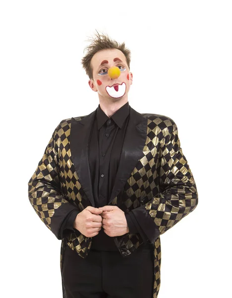 Szczęśliwy clown z wyrażenie zabawny. — Zdjęcie stockowe