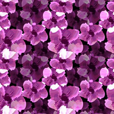 Dekoratif seamless modeli pembe çiçekler