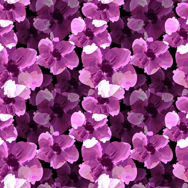 Dekoratif seamless modeli pembe çiçekler