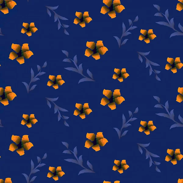 Nahtlose Dekorative Muster Illustration Pflanzen Blumen Hintergrund Textur Tapete Stoff — Stockfoto