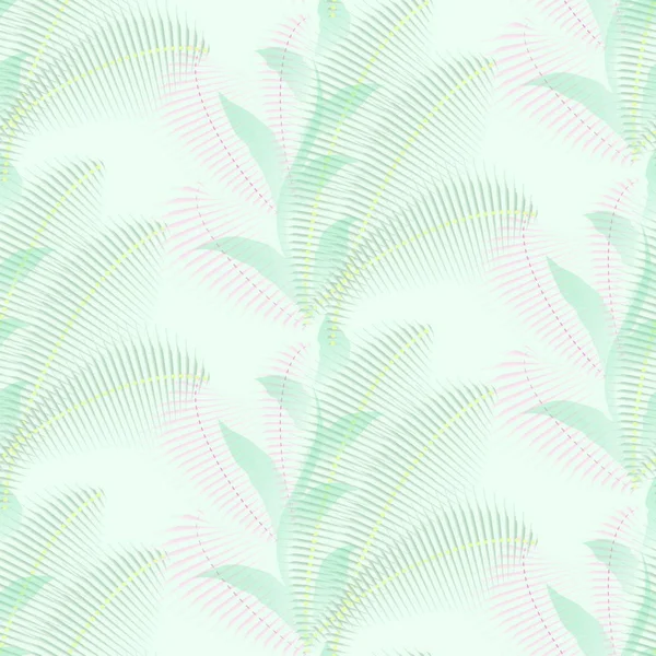 Seamless Decorative Pattern Illustration Plants Flowers Background Texture Wallpaper Fabric — Stock Photo, Image