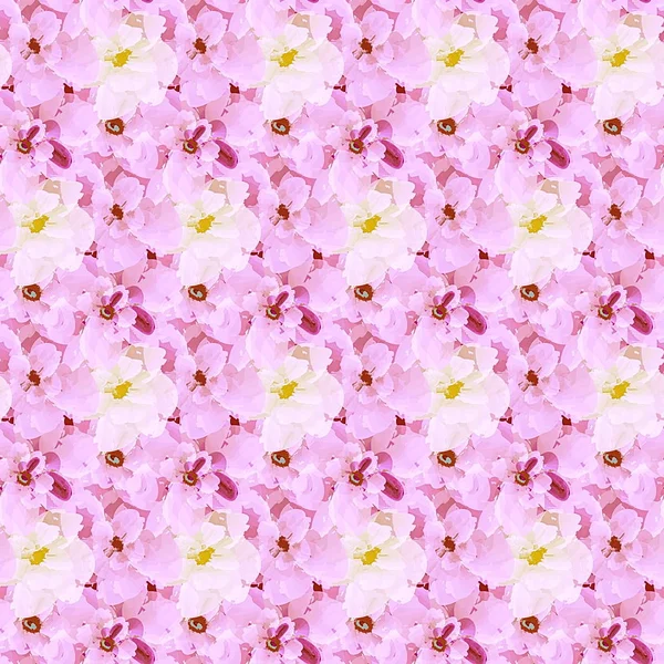 Naadloze Decoratief Patroon Illustratie Planten Bloemen Achtergrond Textuur Wallpaper Stof — Stockfoto