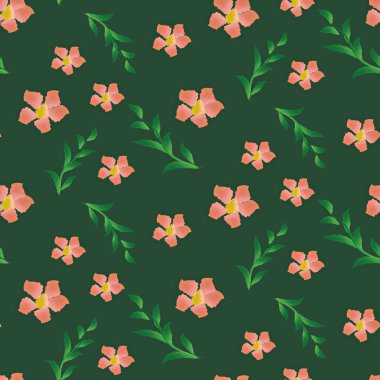 Dikişsiz dekoratif desen illüstrasyon bitkiler çiçek arka plan doku duvar kağıdı kumaş