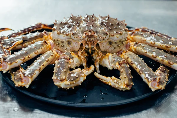 Natureza morta de frutos do mar com caranguejo e camarão — Fotografia de Stock