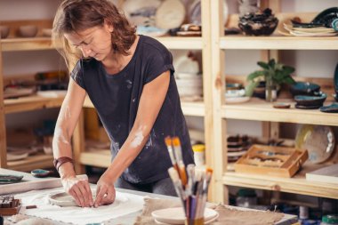 Dekorasyon, kil kase yazar çanak çömlek yapımı