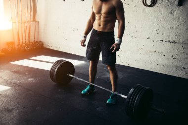 Halter eğitim salonunda hazırlama adam uygun